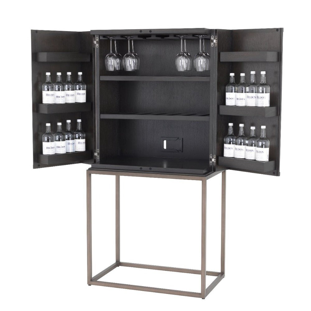 Highland drinks cabinet charcoal by Eichholtz