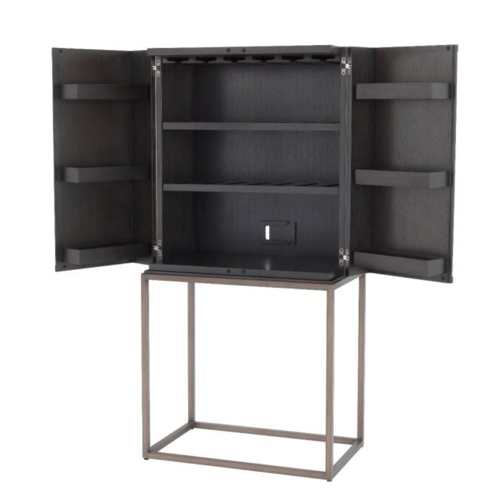 Highland Drinks Cabinet in Charcoal by Eichholtz-Renaissance Design Studio