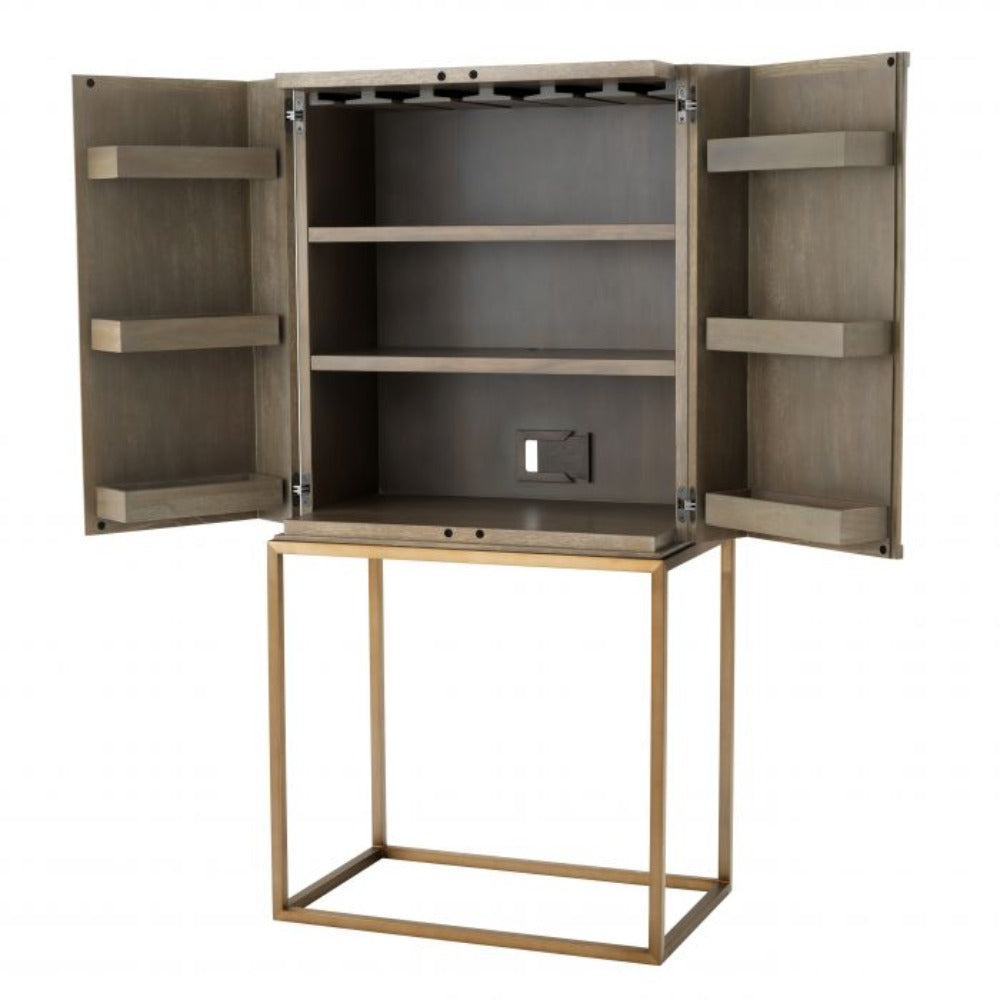 Highland Drinks Cabinet in Washed Oak by Eichholtz-Renaissance Design Studio
