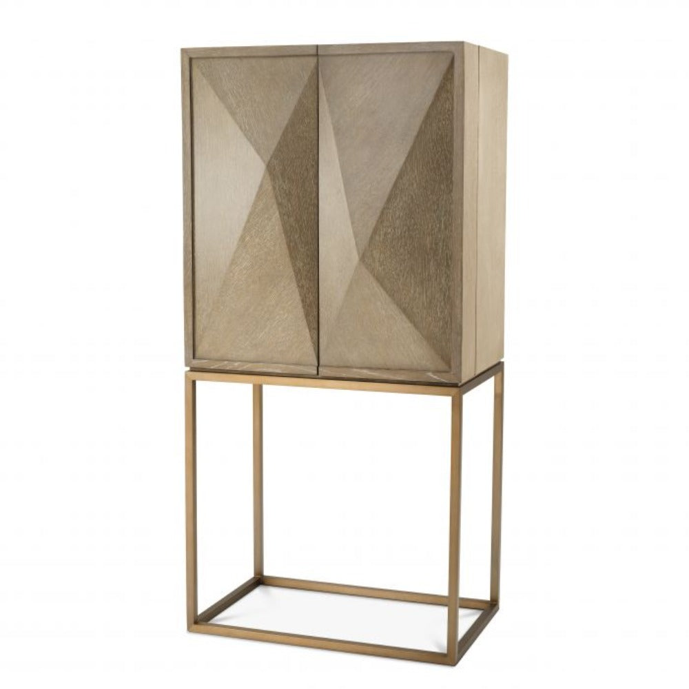 Highland Drinks Cabinet in Washed Oak by Eichholtz-Renaissance Design Studio