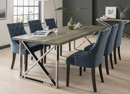 Holburn dining  set of 4 chairs midnight blue navy reduced. clearance