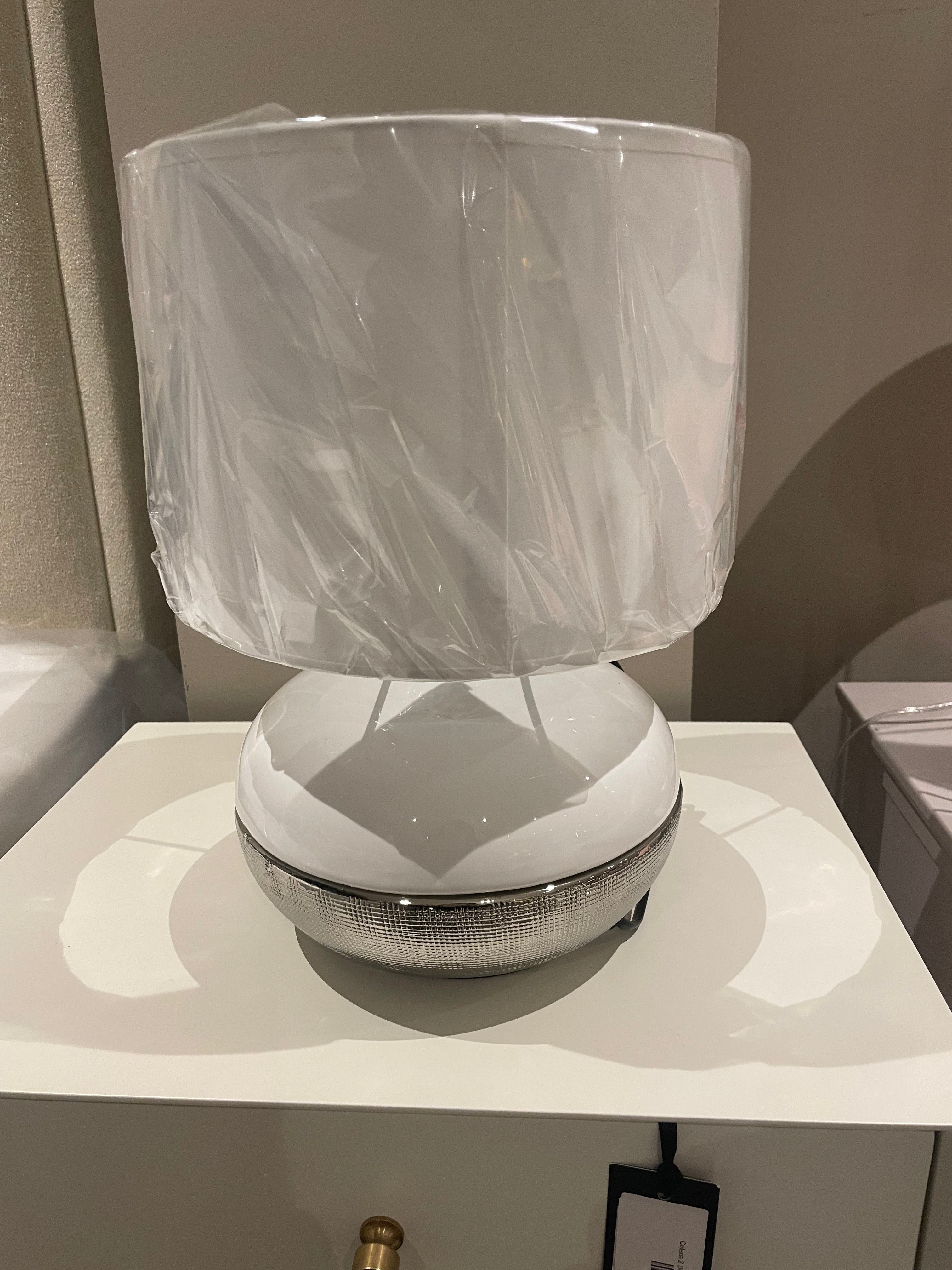 HONEY white table lamp with shade reduced instore clearance-Renaissance Design Studio