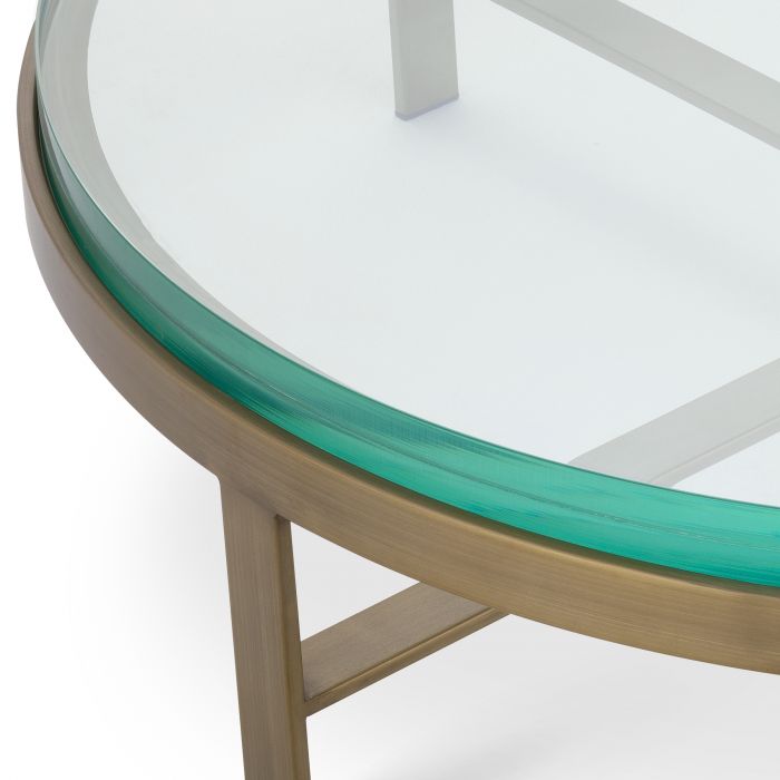 Hoxton brushed brass coffee table by Eichholtz