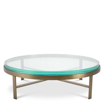 Hoxton brushed brass coffee table by Eichholtz