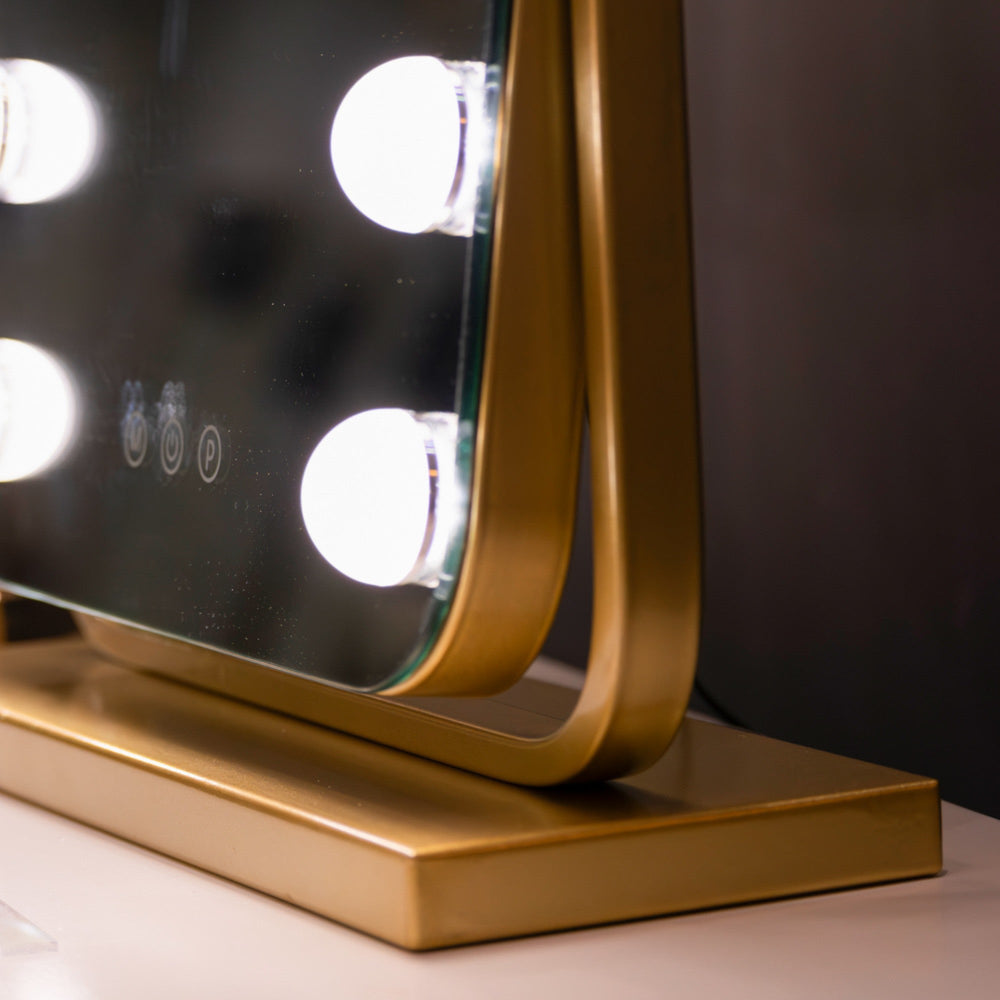 Hugh Hollywood Arch vanity mirror gold