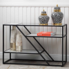 Ivan black Console table 120 cm