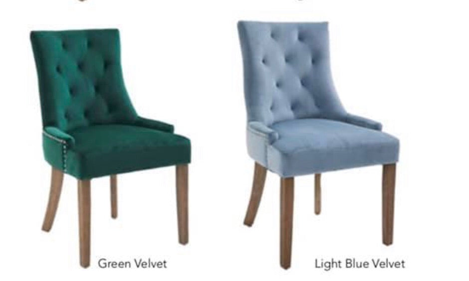 Sandy velvet dining chairs various sets  see below on clearance  offer . pop in to view