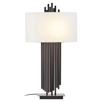 Imperial table lamp Black with Linen SHade