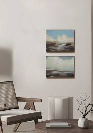 Indie Blue Framed Art-Renaissance Design Studio