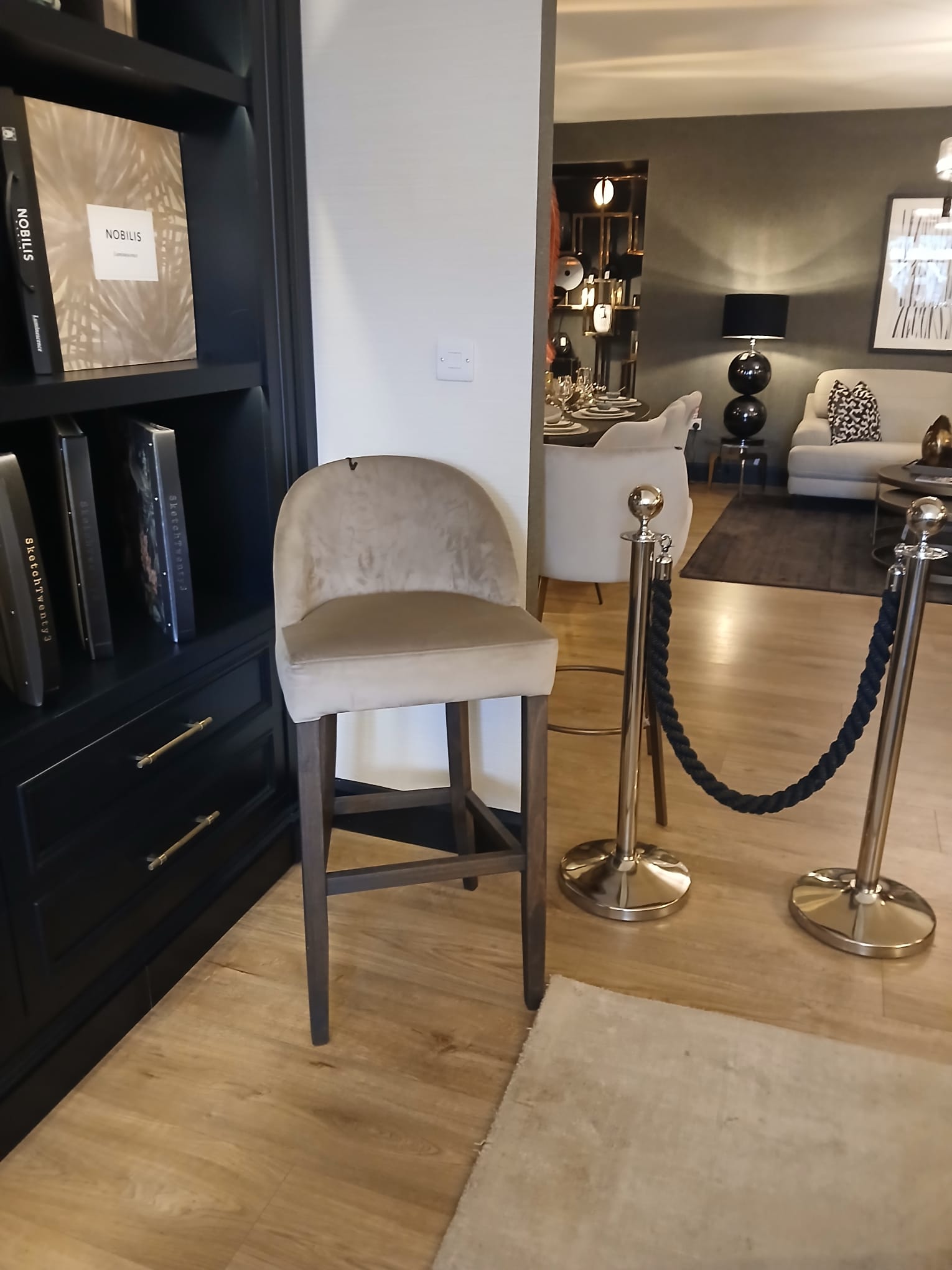Jacky bespoke Khaki bar stools now 35% off !-Renaissance Design Studio