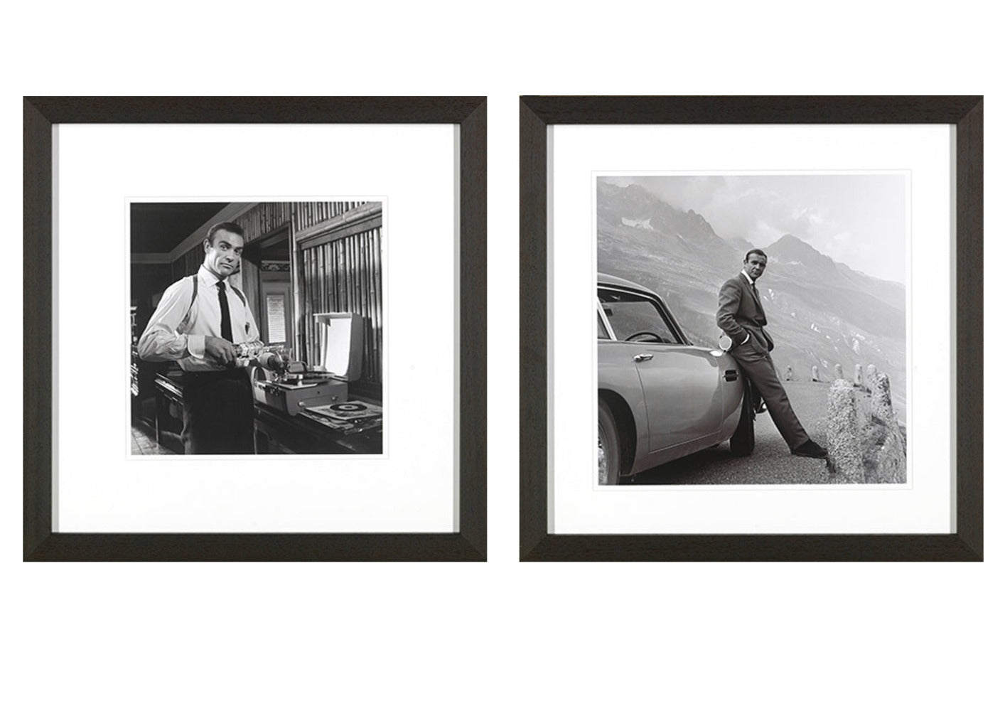 James Bond. Hand made framed art work ( sold in set of 2 )-wall art-Renaissance Design Studio