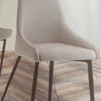 Janine ivory dining chair