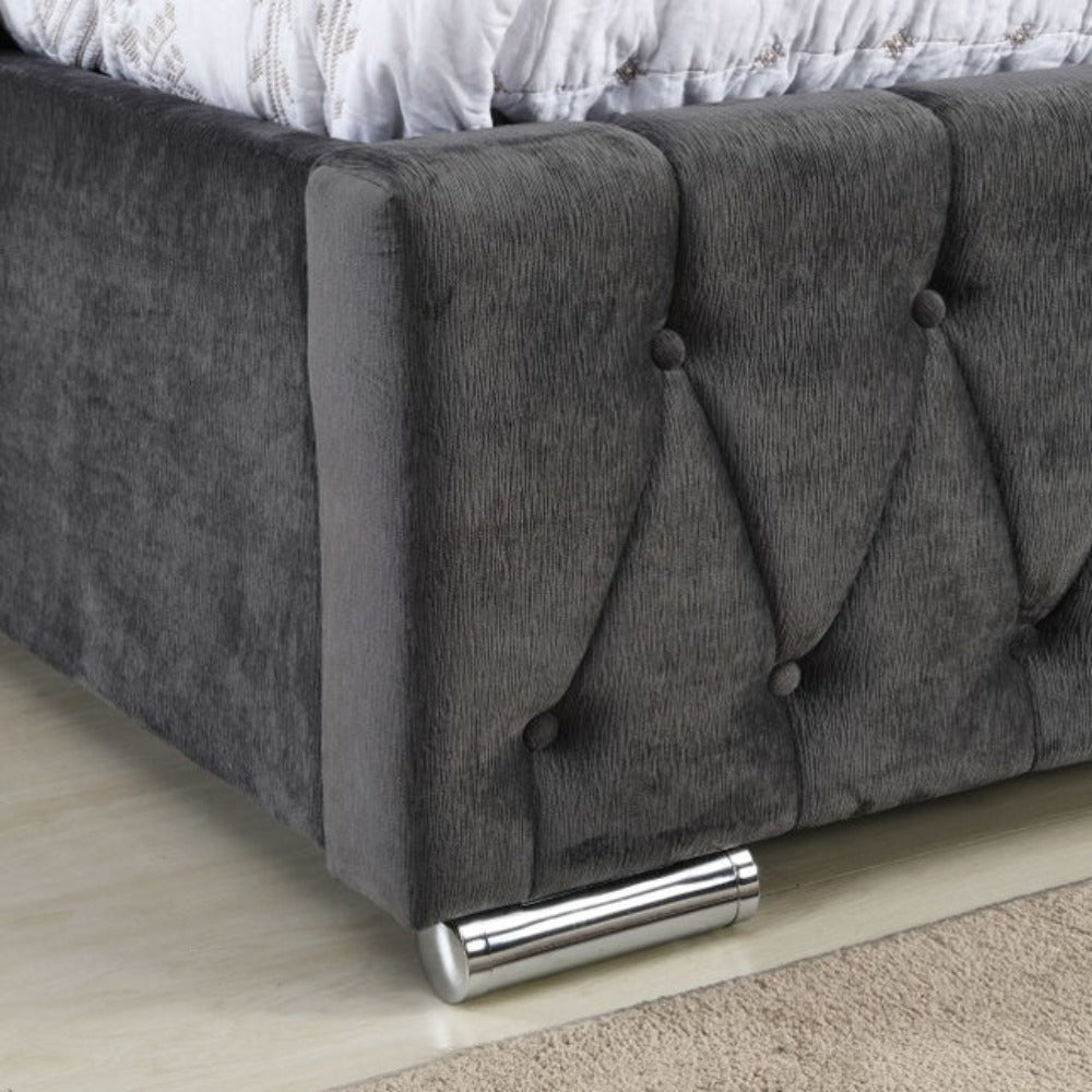 Jersey ottoman gas lift bed in Charcoal grey on Special Offer