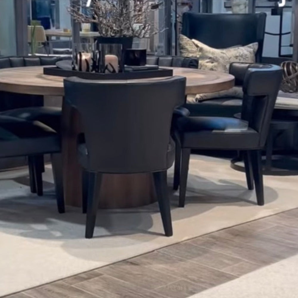 Jonty Parquet solid round table 170cm-Renaissance Design Studio