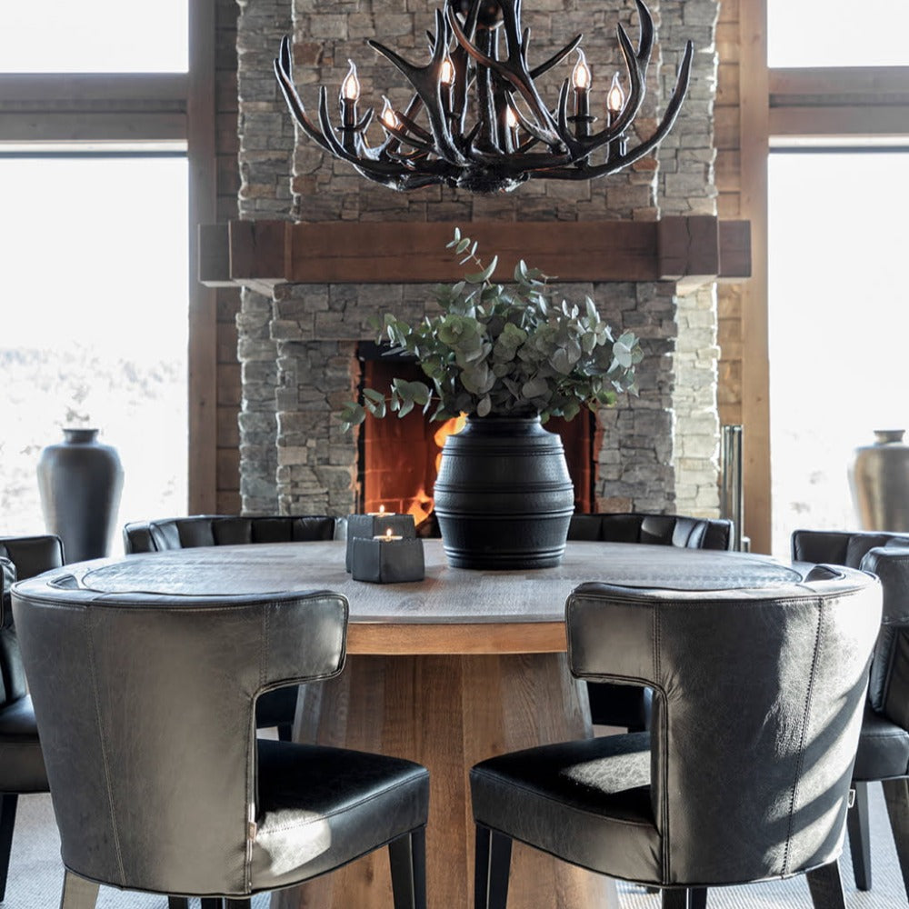 Jonty Parquet solid round table 170cm-Renaissance Design Studio