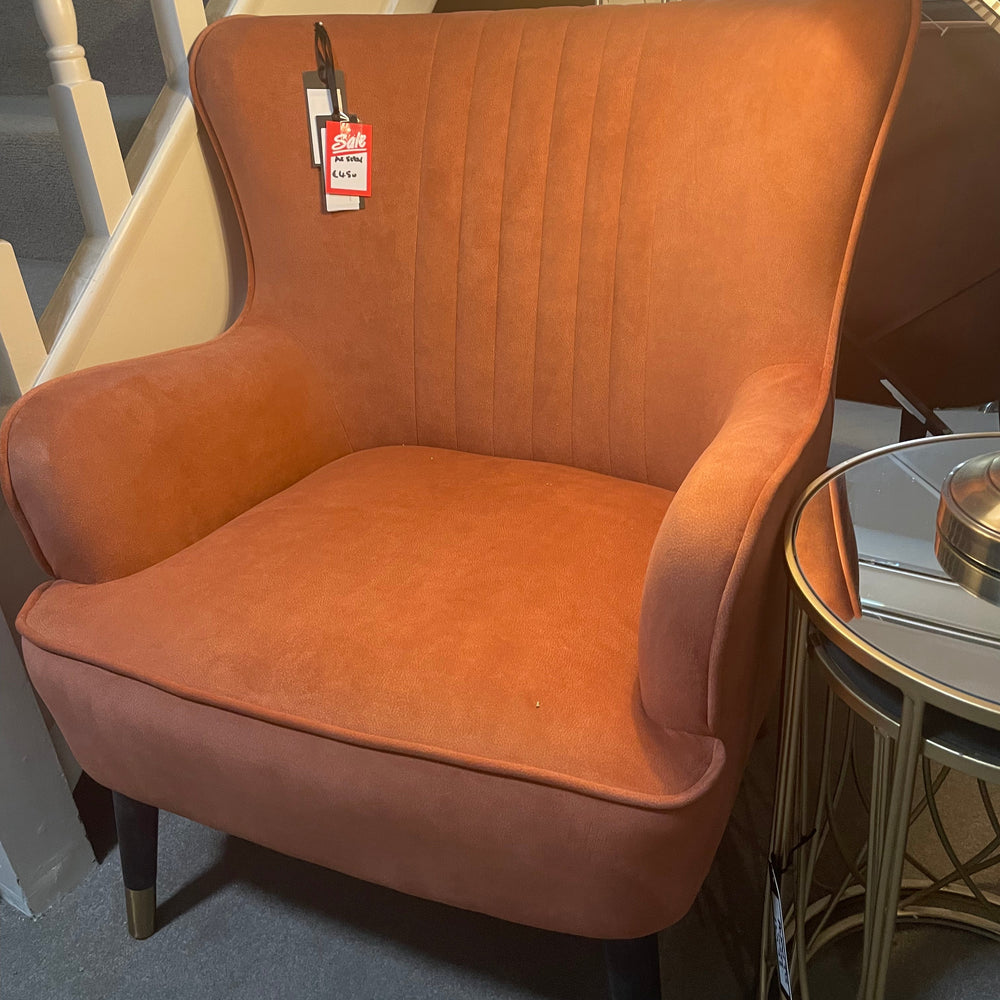 Jude Accent Chair in Copper Rust REDUCED last one