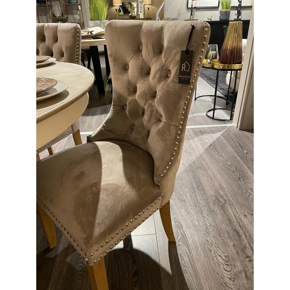 Kayla Jonathan Velvet buttoned dining chair reduced price-Renaissance Design Studio
