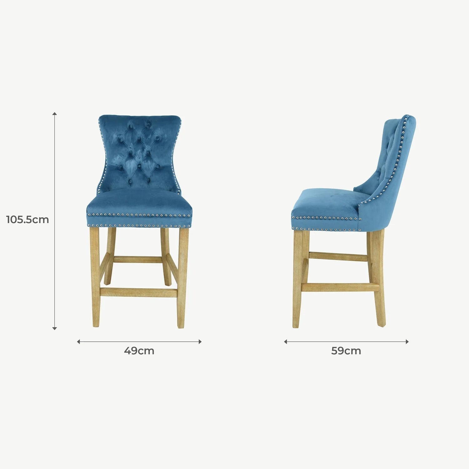 Kayla Jonathan Velvet counter Stool REDUCED price-Renaissance Design Studio