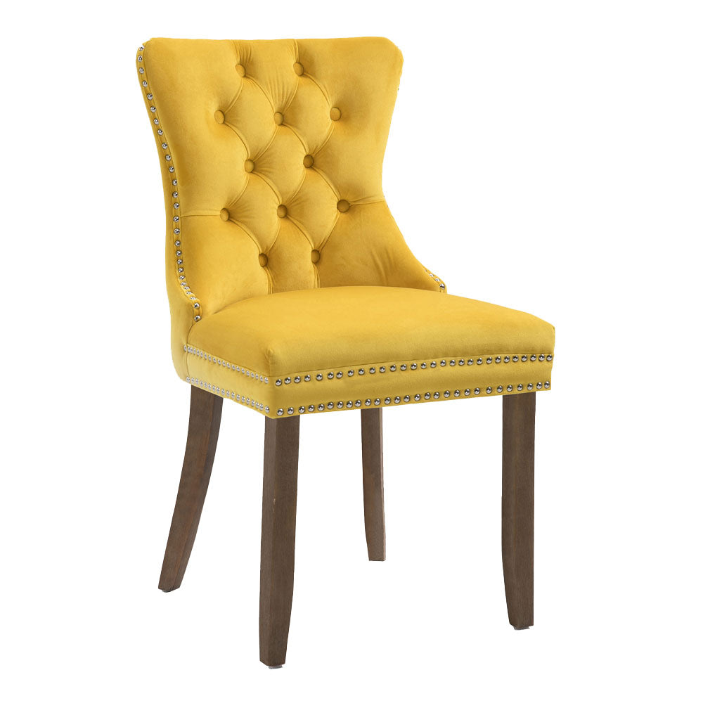 Kayla Velvet  dining chair with buttons  reduced