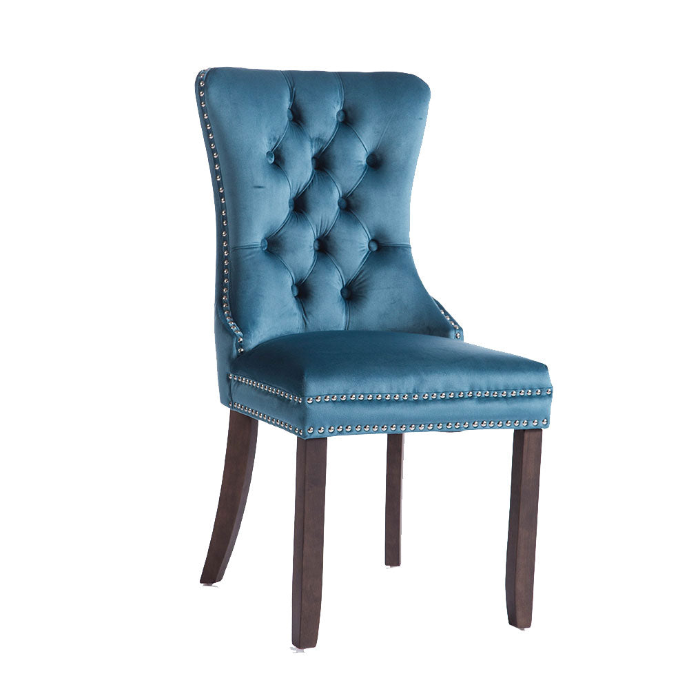 Kayla Velvet  dining chair with buttons  reduced