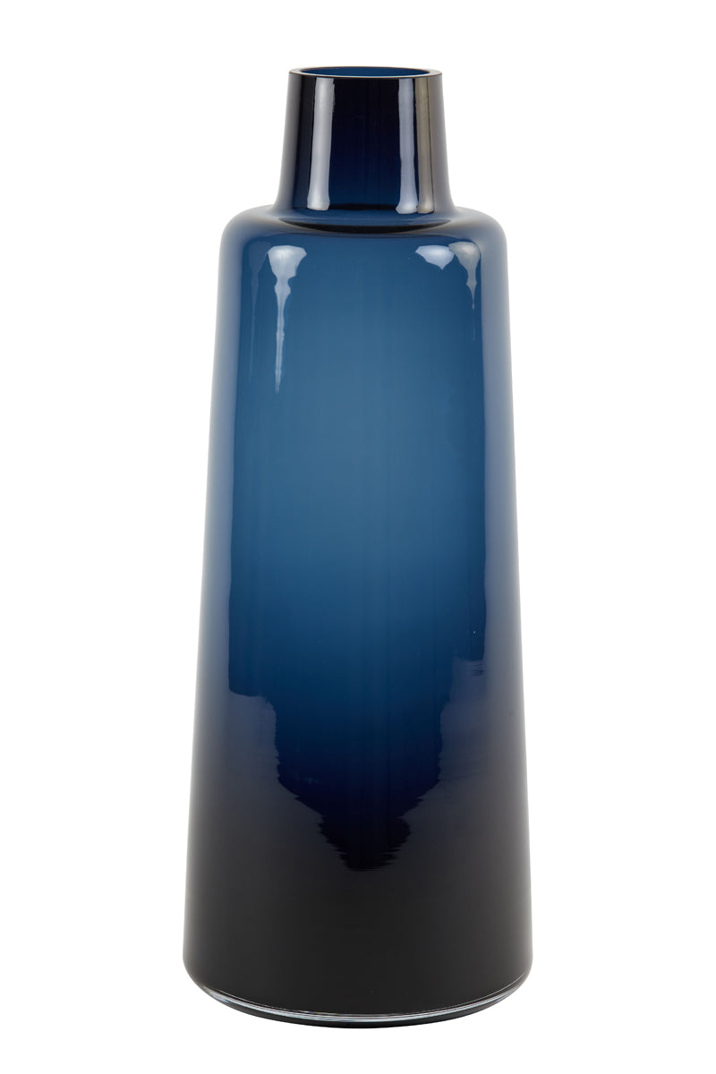 Kean Navy blue glass vase-Renaissance Design Studio