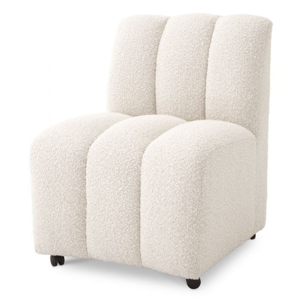 Kelly Dining Chair Boucle fabric by Eichholtz ex display REDUCED by 30%