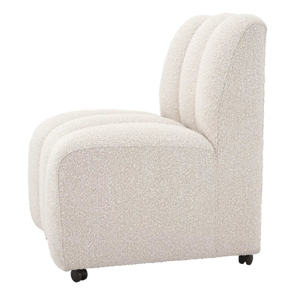 Kelly Dining Chair Boucle fabric by Eichholtz ex display REDUCED by 30%