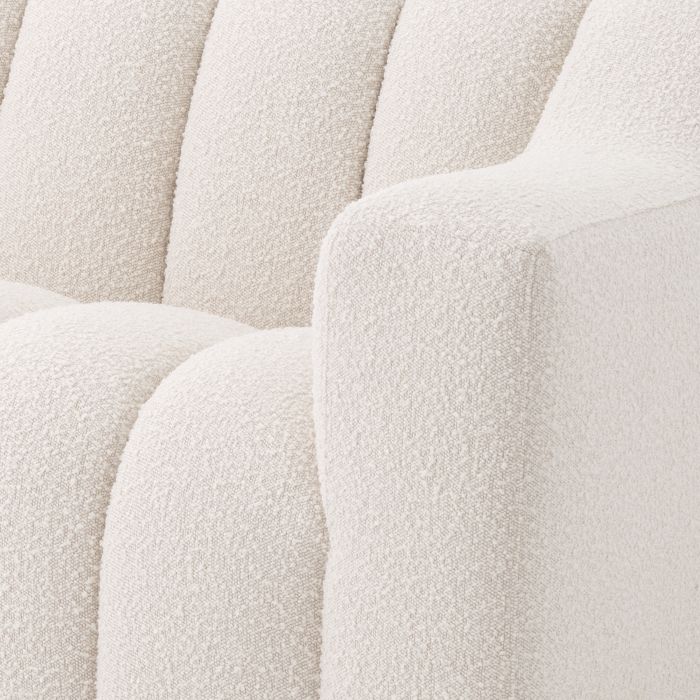 Kelly sofa with ribbed back in boucle by Eichholtz-Renaissance Design Studio