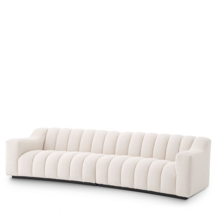 Kelly sofa with ribbed back in boucle by Eichholtz