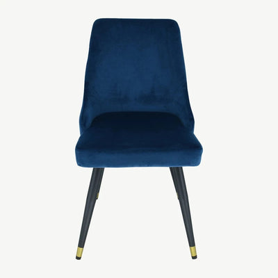 Kendal  Tatia  dining chair in navy  with brass cap on clearance offer set of 6  sold as seen