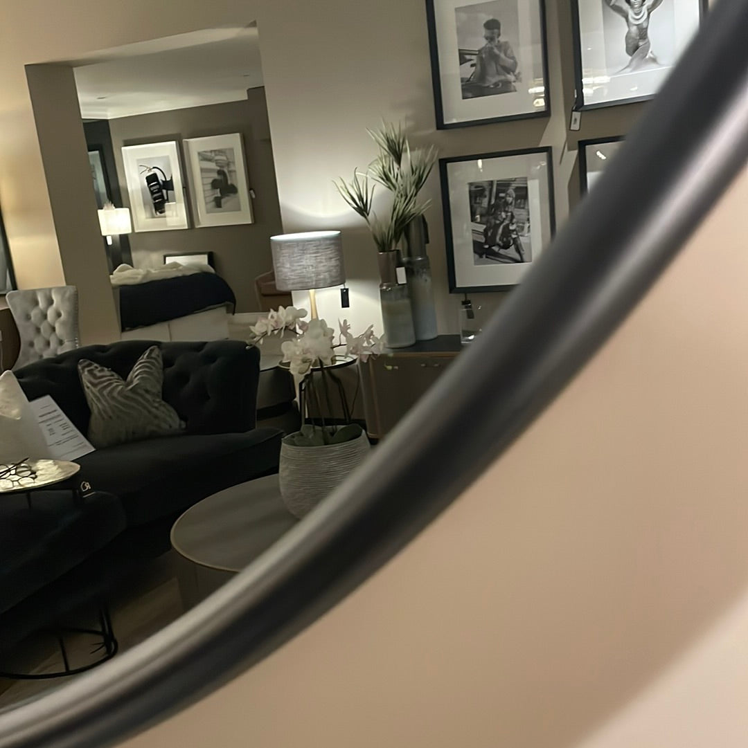 Kensington 120 cm round black mirror reduced-Renaissance Design Studio