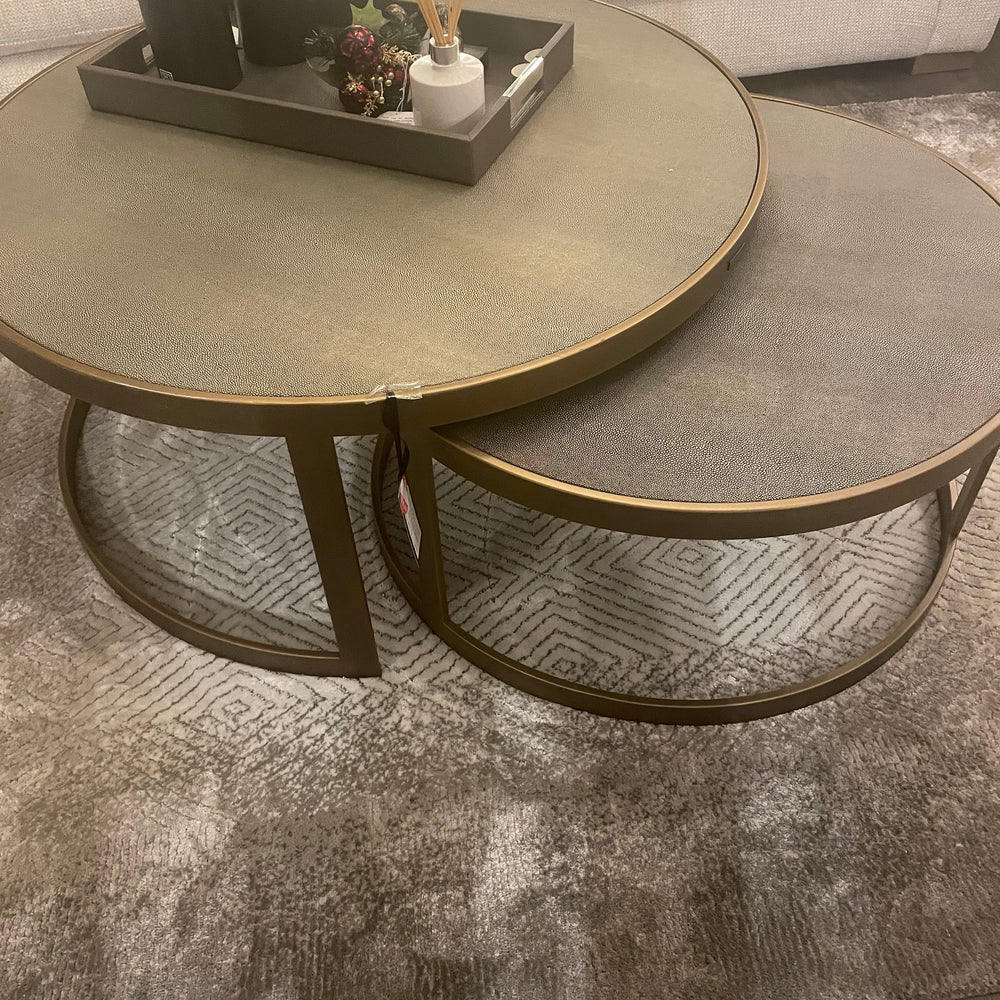 Kensington  B shagreen Set of Coffee Tables DAMAGED EX DISPLAY