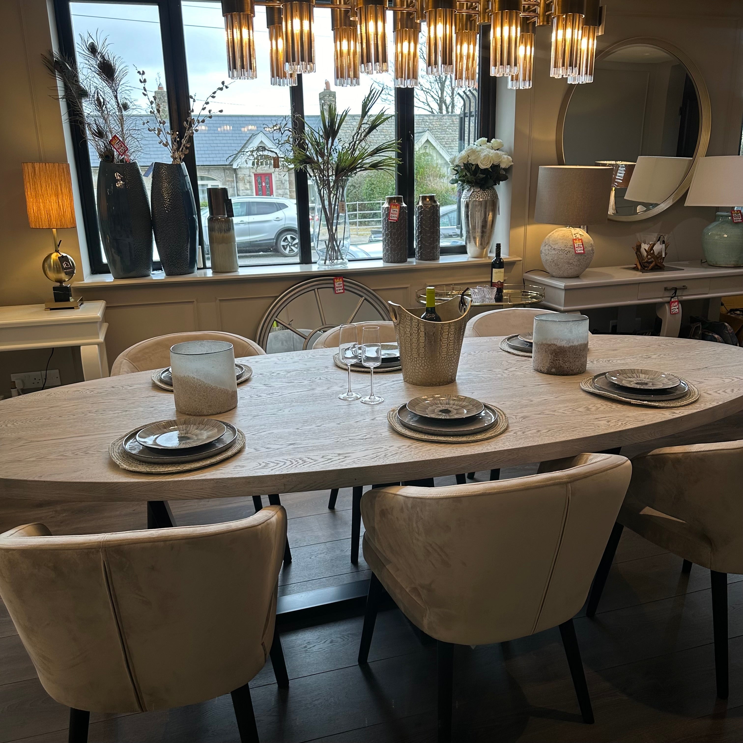 Kensington bespoke Oval Dining Table.-Renaissance Design Studio