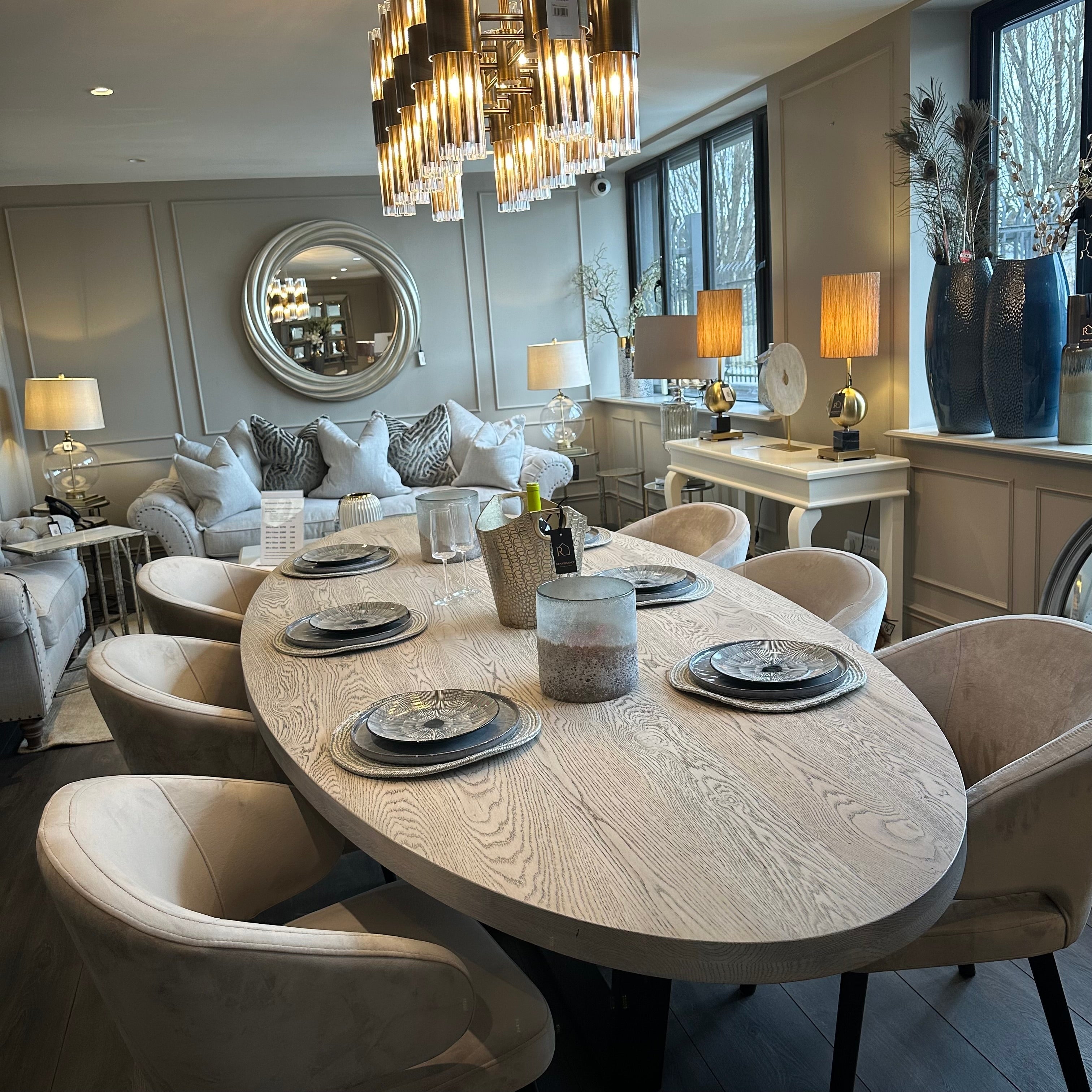 Kensington bespoke Oval Dining Table.-Renaissance Design Studio