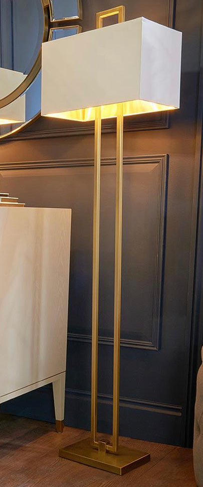 Kensington Danby Floor Lamp brass Or Nickel-Renaissance Design Studio