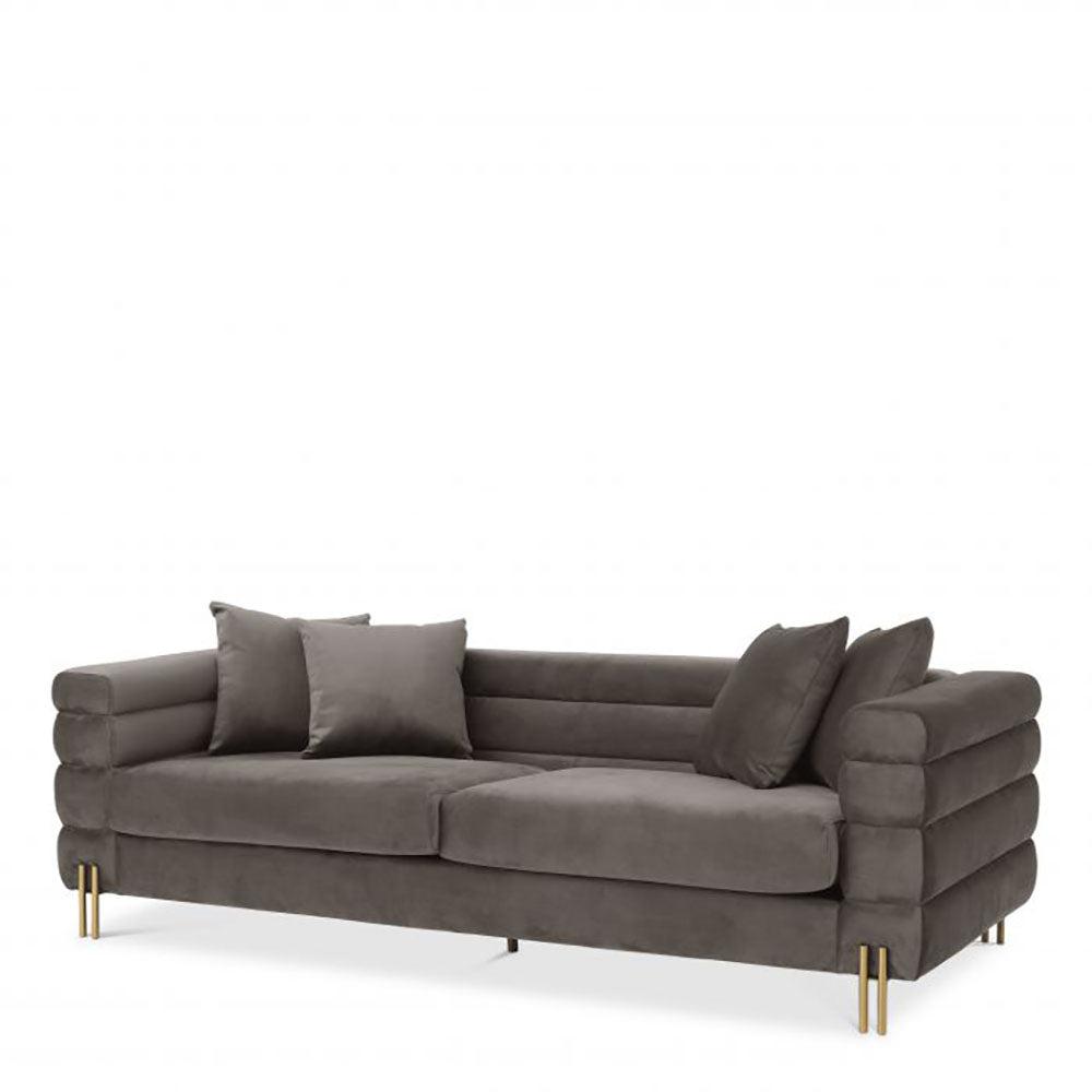 Kensington York Sofa with gold accents by Eichholtz. 10% off this in Grand Sale