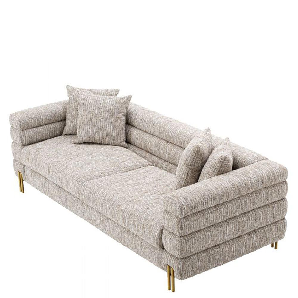 Kensington York Sofa with gold accents by Eichholtz. 10% off this in Grand Sale