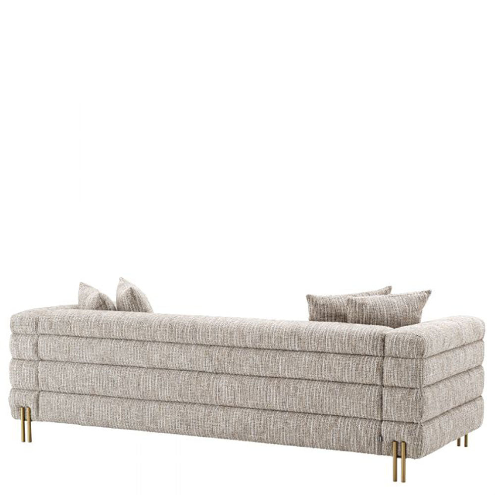 Kensington York Sofa with gold accents by Eichholtz. 10% off this in Grand Sale