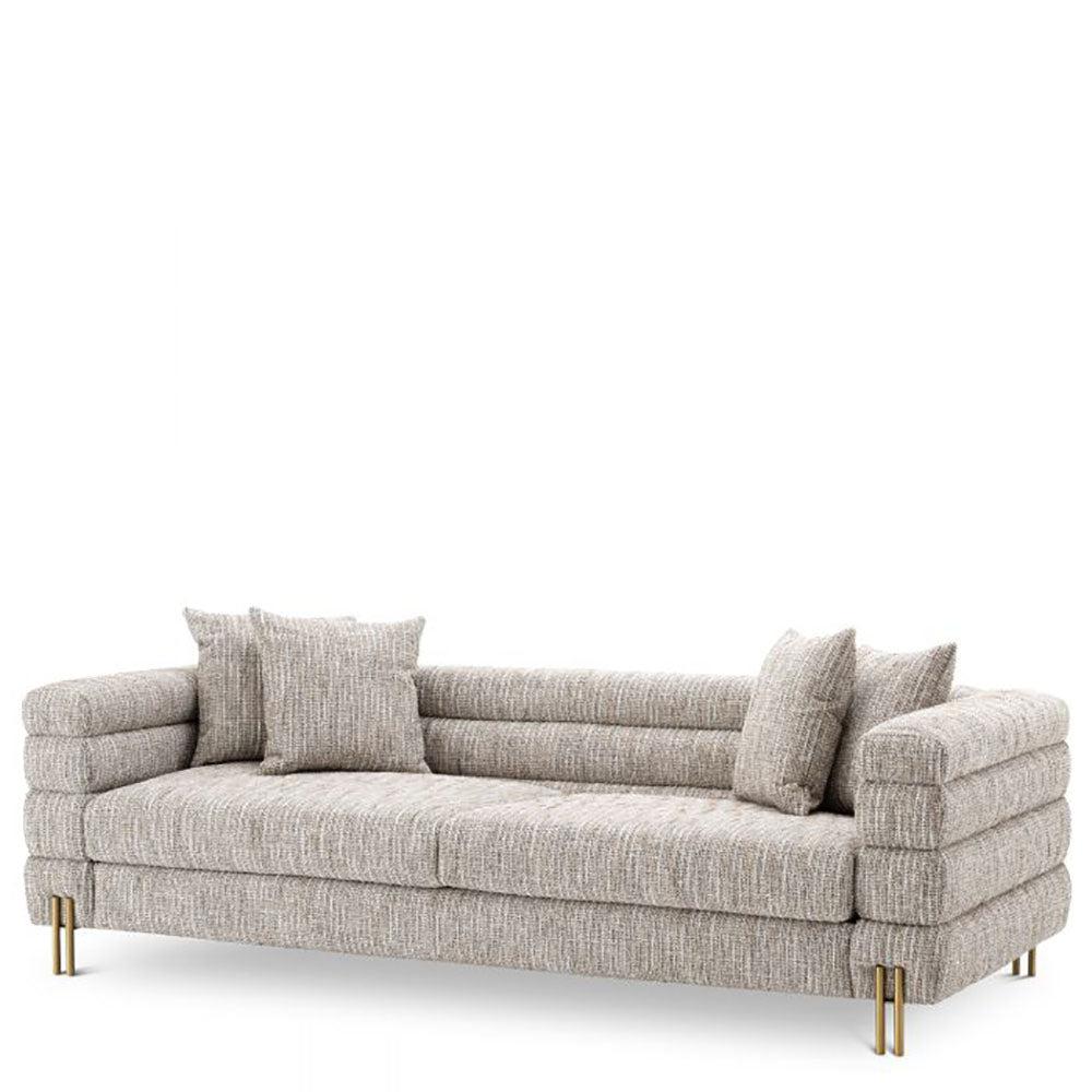 Kensington York Sofa with gold accents by Eichholtz. 10% off this in Grand Sale