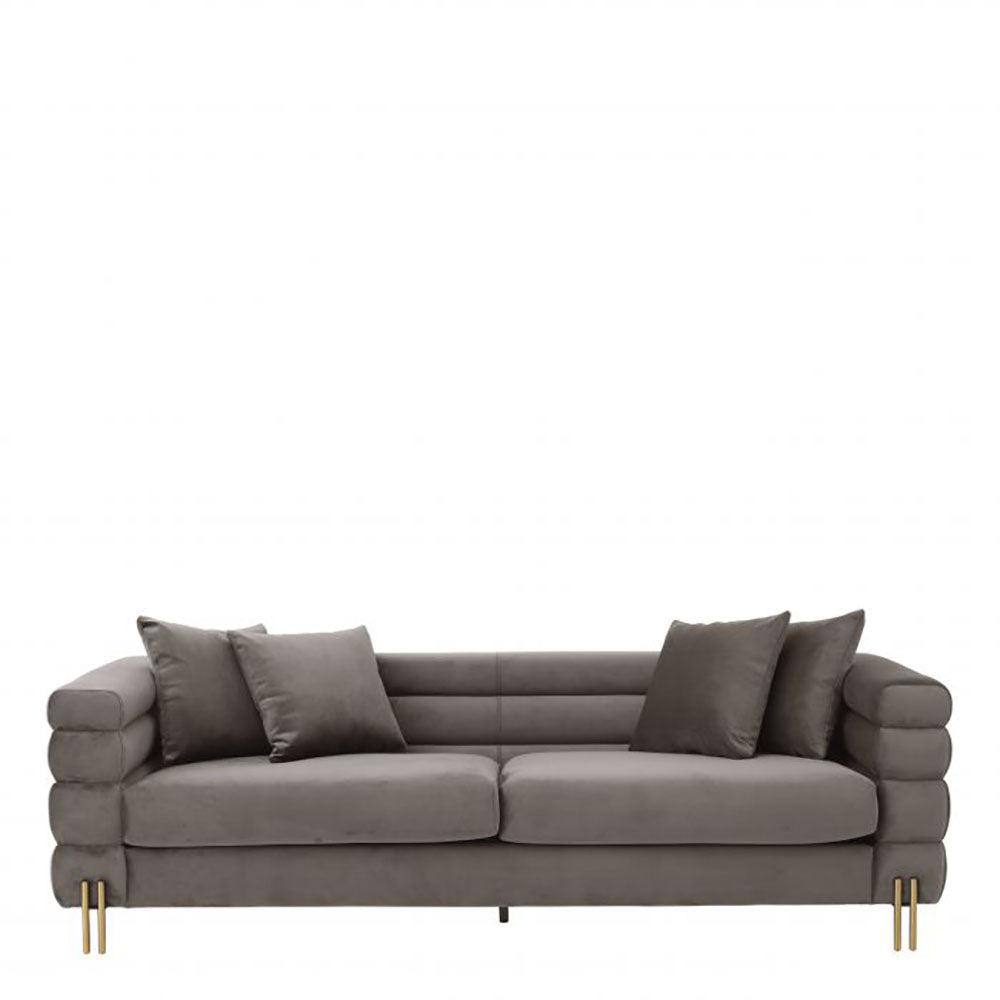 Kensington York Sofa with gold accents by Eichholtz. 10% off this in Grand Sale