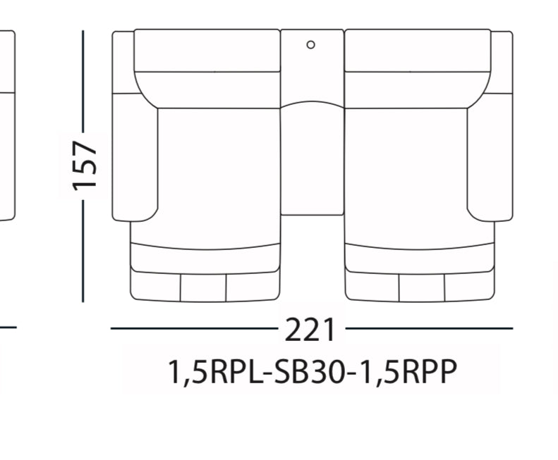 Kler Opera Luxury Cinema console seating area /sofa Softest Italian leather.