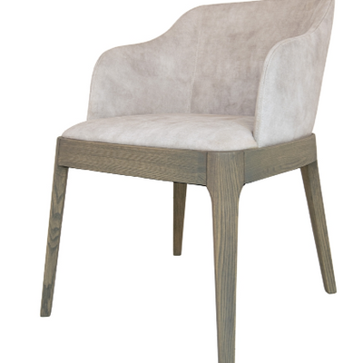 Kole super  Carver dining  Chair in ash and cream velvet