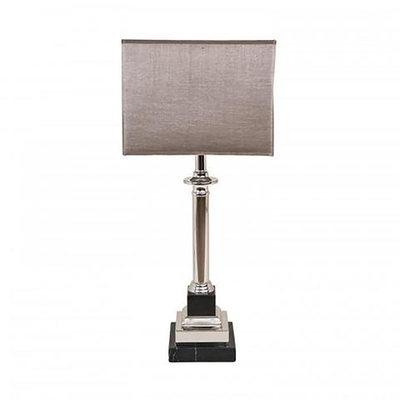 Krista Marble and Nickel table lamp with shade  Reduced Price