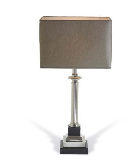 Krista nickel and marble effect table lamp reduced