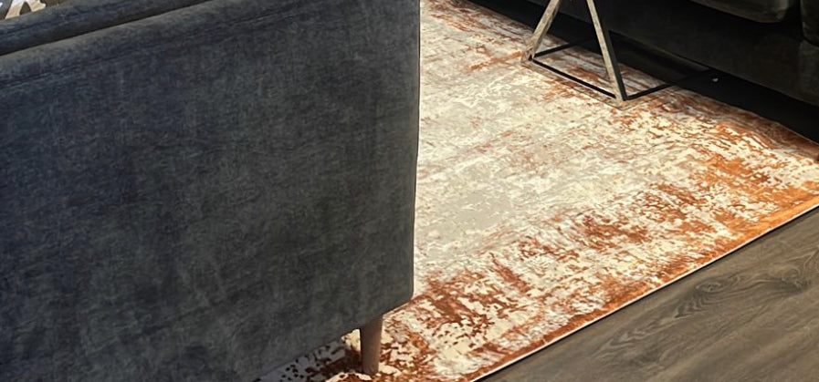 Kuza border designer contemporary textured Rug