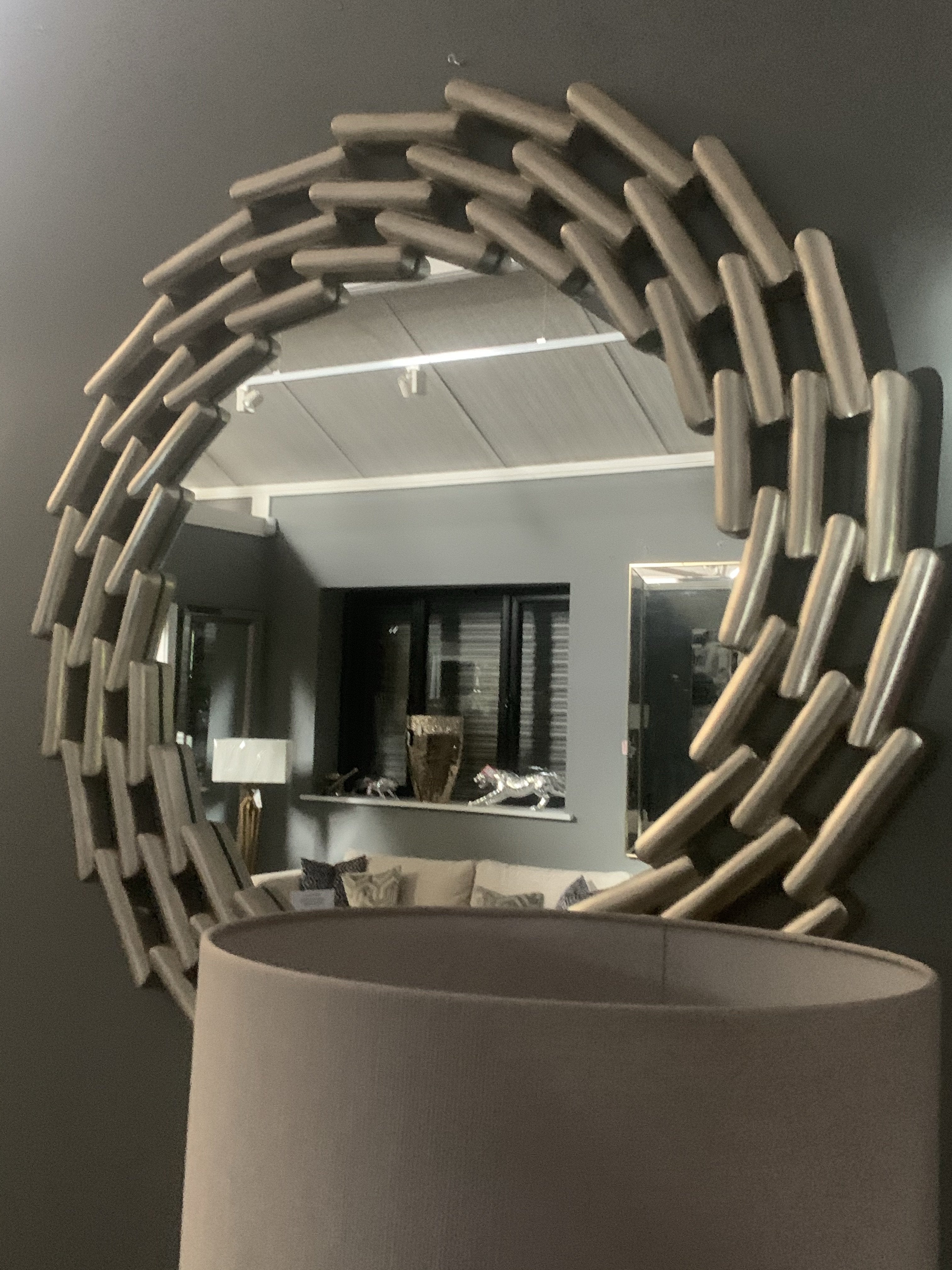 Lanthe large oversized Link Mirror. REDUCED to clearance price-Renaissance Design Studio