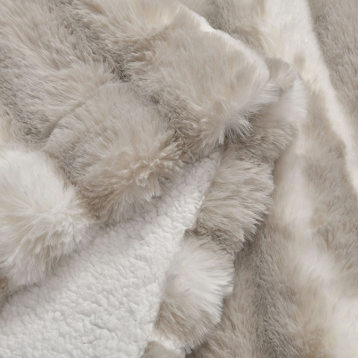 Large Grey Radley Fur Throw reduced-Renaissance Design Studio