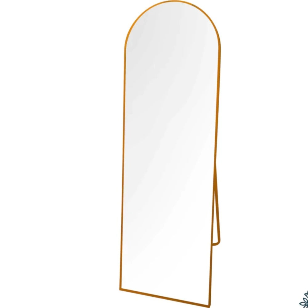 Large Karl 160cm Arch Top Full Length Dressing Mirror On Stand In Gold Or Black-Renaissance Design Studio