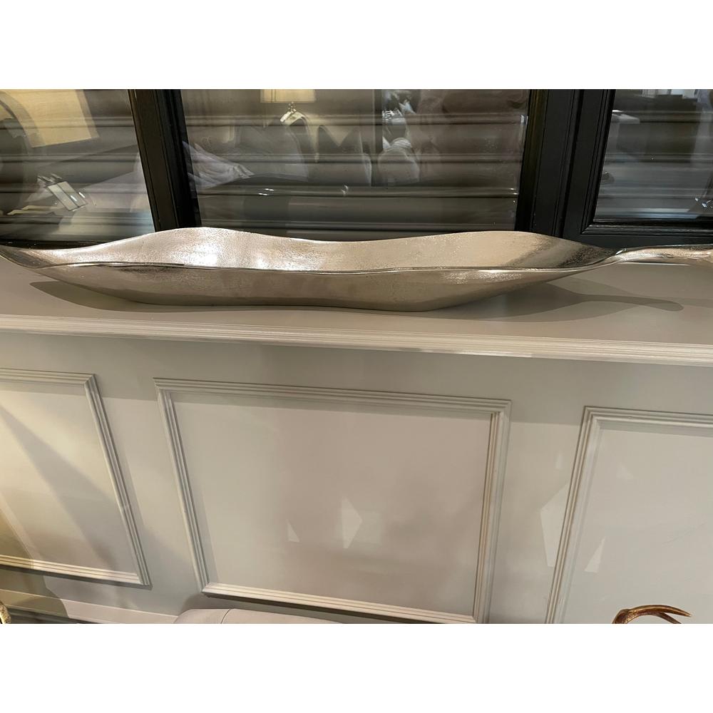 Large Nickel Leaf Dish-Renaissance Design Studio