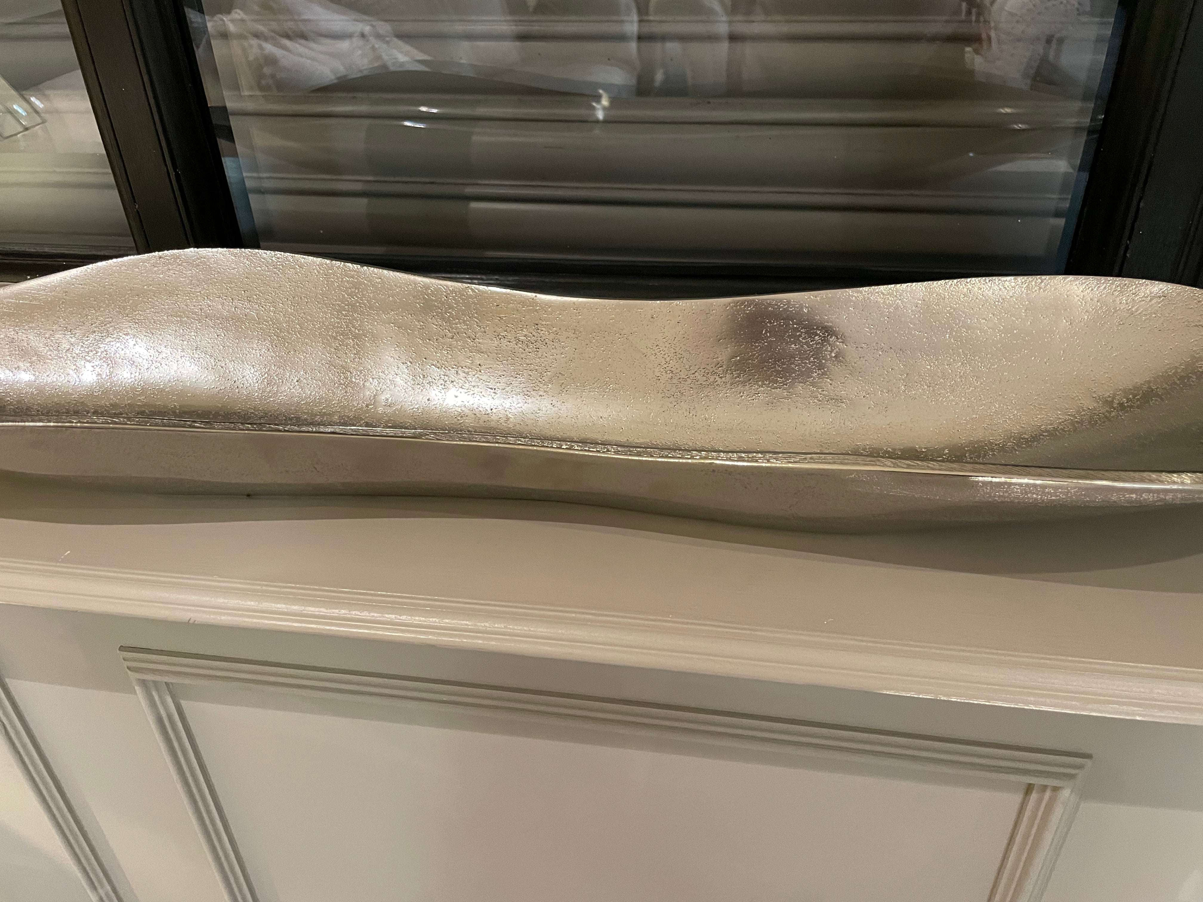 Large Nickel Leaf Dish-Renaissance Design Studio